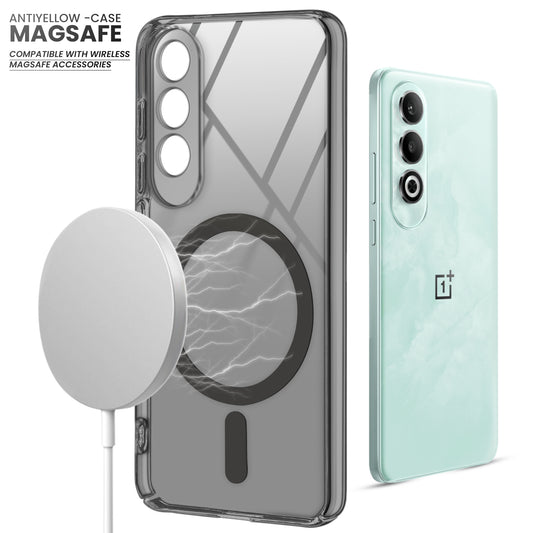 Crystal Clear Hard Back Anti-Yellowing with MagSafe Compatibility Phone Case For OnePlus Nord CE 4 5G