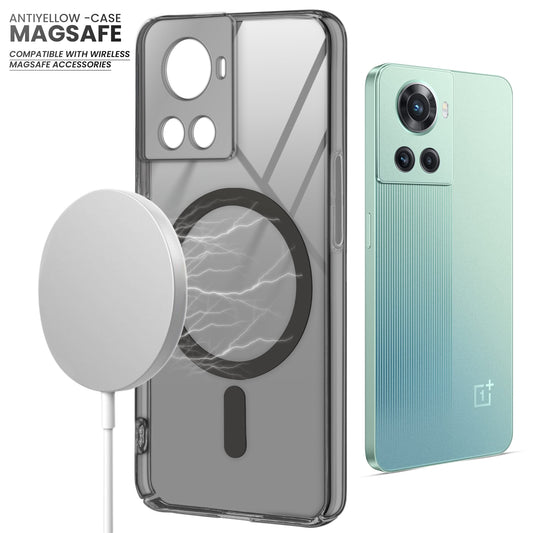 Crystal Clear Hard Back Anti-Yellowing with MagSafe Compatibility Phone Case For OnePlus 10R 5G