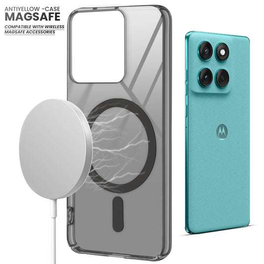 Crystal Clear Hard Back Anti-Yellowing with MagSafe Compatibility & Precise Cuts Phone Case For Motorola Edge 60 Fusion 5G