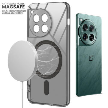 Crystal Clear Hard Back Anti-Yellowing with MagSafe Compatibility Phone Case For OnePlus 12 5G