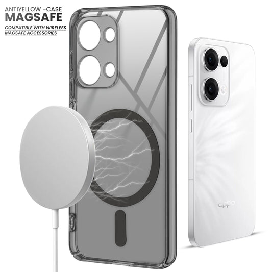 Crystal Clear Hard Back Anti-Yellowing with MagSafe Compatibility Phone Case For Oppo Reno 13 5G