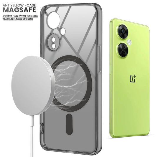 Colored Transparent Anti-Yellowing Magsafe Case For OnePlus Nord CE 3 Lite 5G