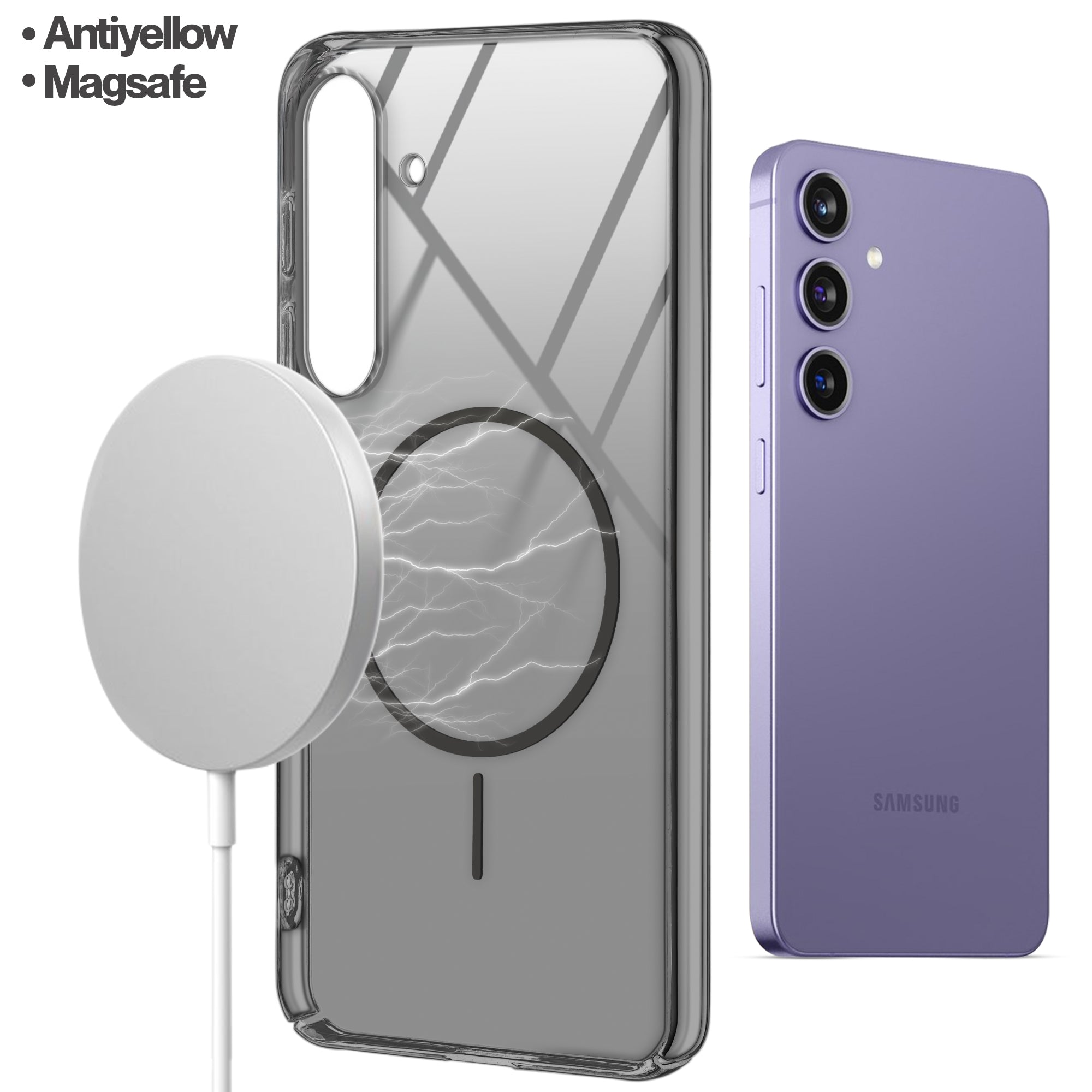 Crystal Clear Hard Back Anti-Yellowing with MagSafe Compatibility Phone Case For Samsung A26 5G