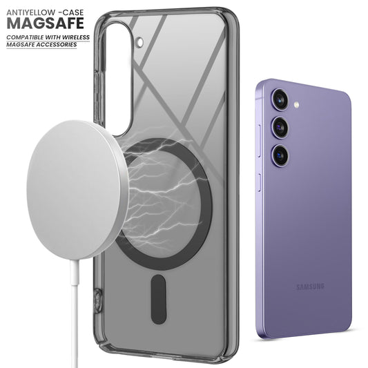 Crystal Clear Hard Back Anti-Yellowing with MagSafe Compatibility Phone Case For Samsung S23 5G