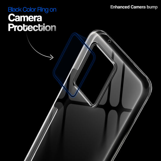 Crystal Clear Anti-Yellow Transparent Back Cover Case With Camera Ring Protection for Motorola Moto Edge 40 Neo 5G