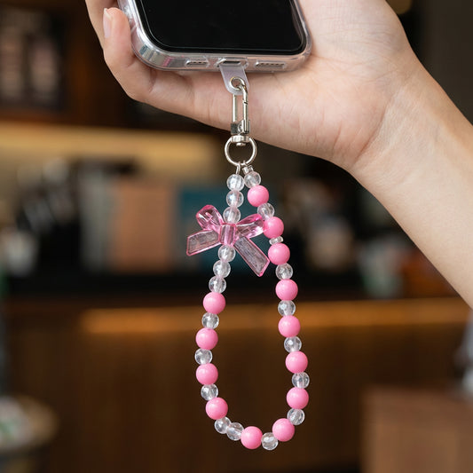 Crystal Beaded Bow With Wrist Strap