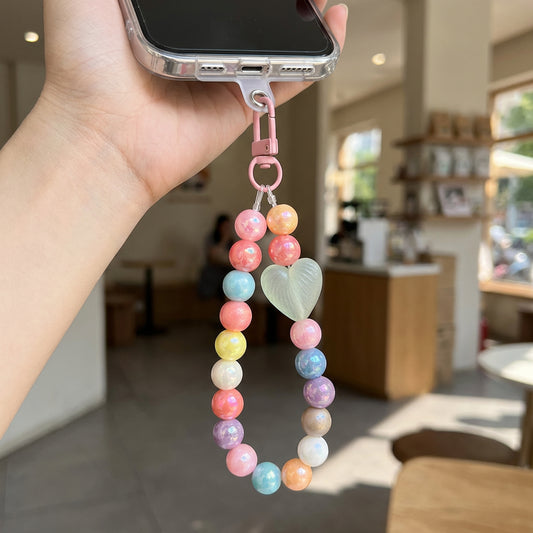 Pastel Butterfly Beaded Phone Charm