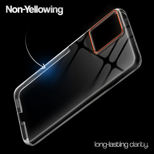 Crystal Clear Anti-Yellow Transparent Back Cover Case With Camera Ring Protection for Motorola Moto Edge 50 5G