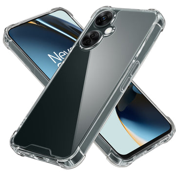 Transparent Shockproof Phone Back Cover Case With Raised Edges For OnePlus Nord CE 3 Lite 5G