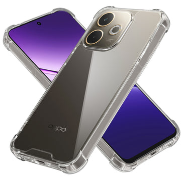 Transparent Shockproof Phone Back Cover Case With Raised Edges For Oppo A5 Pro 5G