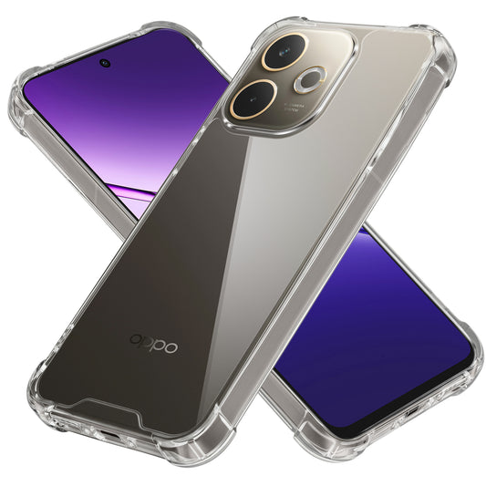 Transparent Shockproof Phone Back Cover Case With Raised Edges For Oppo A5 Pro 5G
