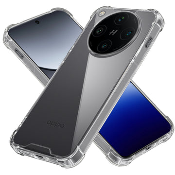 Transparent Shockproof Phone Back Cover Case With Raised Edges For Oppo Find X8 Pro 5G