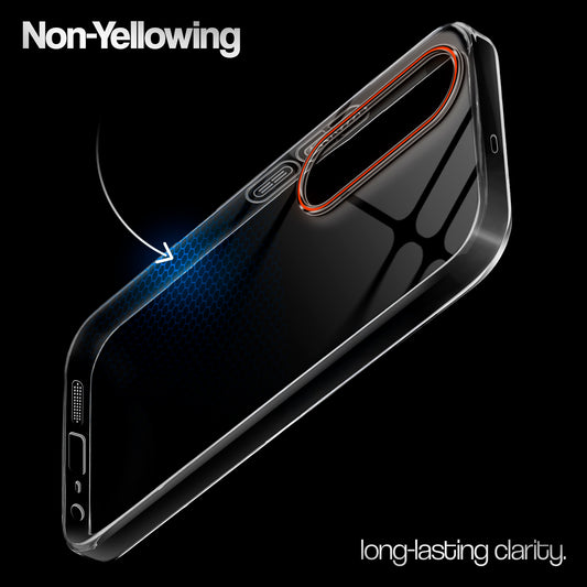 Crystal Clear Anti-Yellow Transparent Back Cover Case With Camera Ring Protection for OnePlus Nord CE 4 Lite 5G