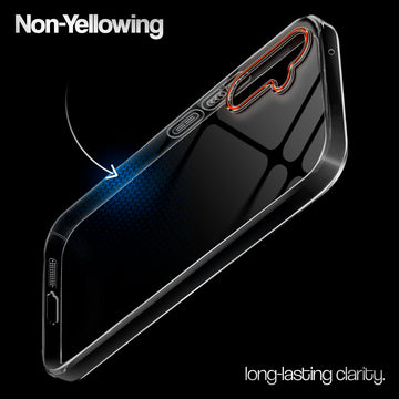 Crystal Clear Anti-Yellow Transparent Back Cover Case With Camera Ring Protection for Samsung A34 5G