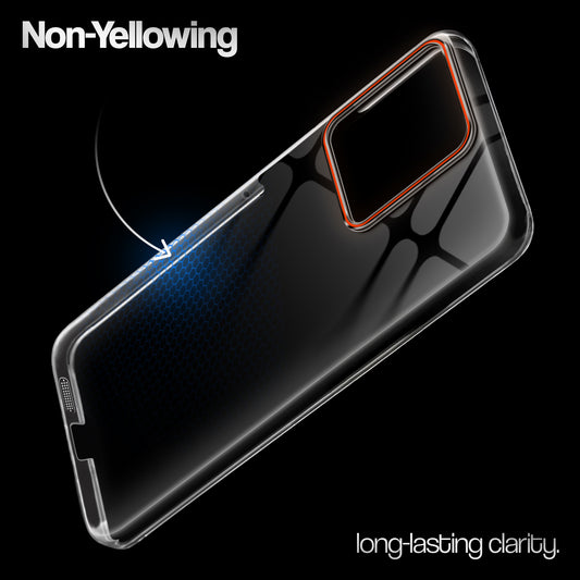 Crystal Clear Anti-Yellow Transparent Back Cover Case With Camera Ring Protection for Motorola Moto Edge 50 Pro 5G