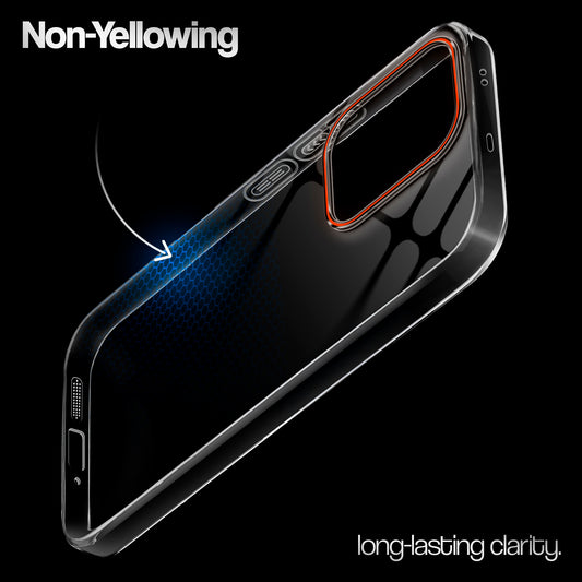 Crystal Clear Anti-Yellow Transparent Back Cover Case With Camera Ring Protection for Oppo Reno 13 Pro 5G