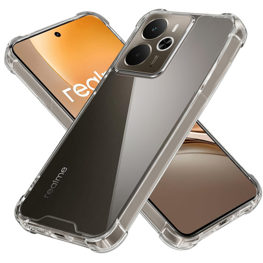 Transparent Shockproof Phone Back Cover Case With Raised Edges For Realme 14 5G