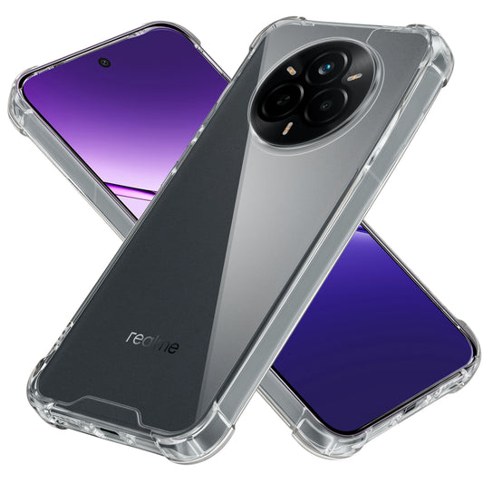 Transparent Shockproof Phone Back Cover Case With Raised Edges For Realme 14 Pro 5G