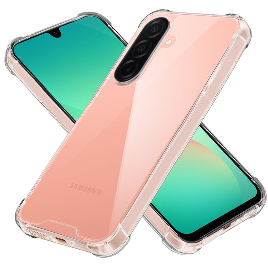 Transparent Shockproof Phone Back Cover Case With Raised Edges For Samsung A26 5G
