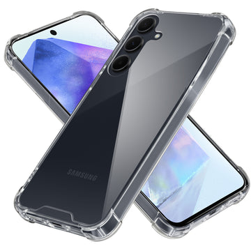 Transparent Shockproof Phone Back Cover Case With Raised Edges For Samsung A55 5G