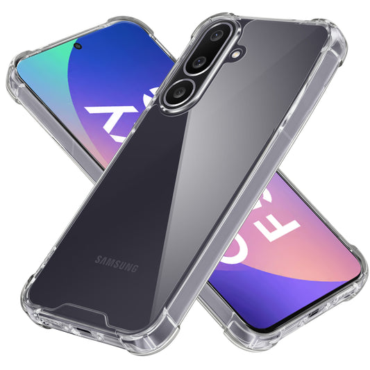 Transparent Shockproof Phone Back Cover Case With Raised Edges For Samsung F56 5G