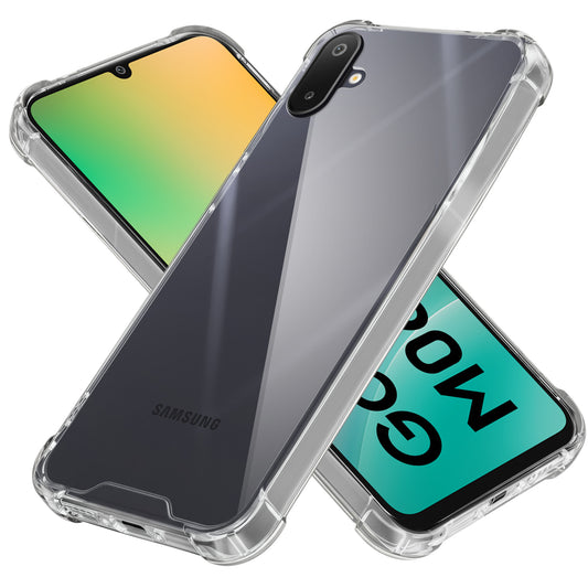 Transparent Shockproof Phone Back Cover Case With Raised Edges For Samsung M06 5G