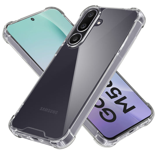 Transparent Shockproof Phone Back Cover Case With Raised Edges For Samsung M56 5G