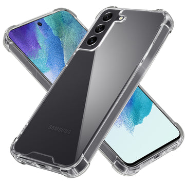 Transparent Shockproof Phone Back Cover Case With Raised Edges For Samsung S21 FE 5G
