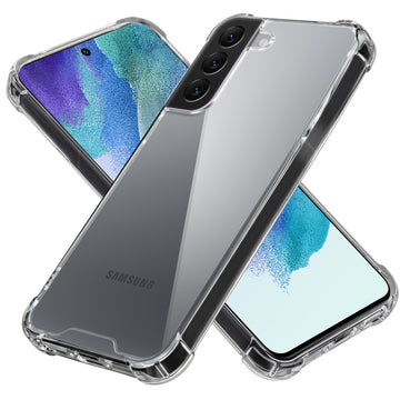 Transparent Shockproof Phone Back Cover Case With Raised Edges For Samsung S22 5G