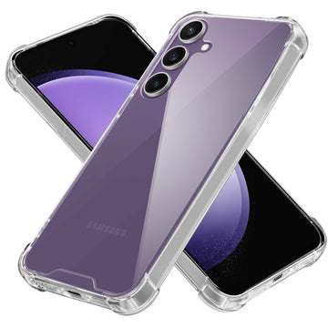 Transparent Shockproof Phone Back Cover Case With Raised Edges For Samsung S23 FE 5G