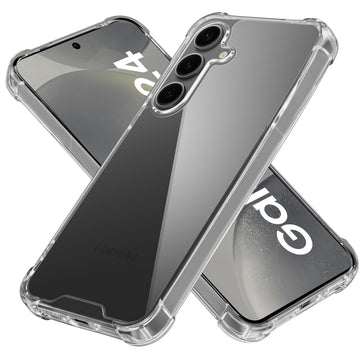 Transparent Shockproof Phone Back Cover Case With Raised Edges For Samsung S24 5G