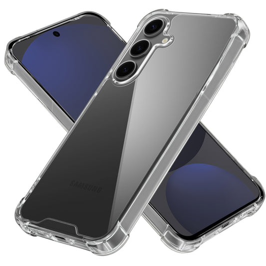 Transparent Shockproof Phone Back Cover Case With Raised Edges For Samsung S24 FE 5G