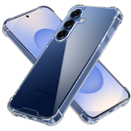 Transparent Shockproof Phone Back Cover Case With Raised Edges For Samsung S25 5G