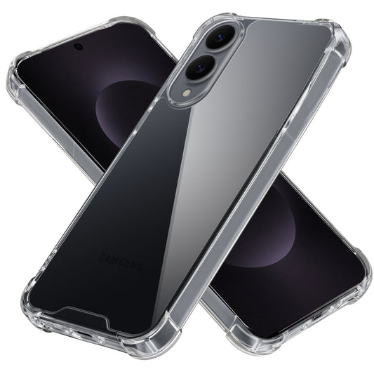 Transparent Shockproof Phone Back Cover Case With Raised Edges For Samsung S25 Edge 5G