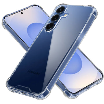Transparent Shockproof Phone Back Cover Case With Raised Edges For Samsung S25 Plus 5G