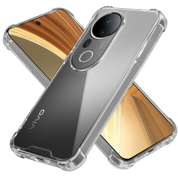 Transparent Shockproof Phone Back Cover Case With Raised Edges For Vivo T4 Ultra 5G