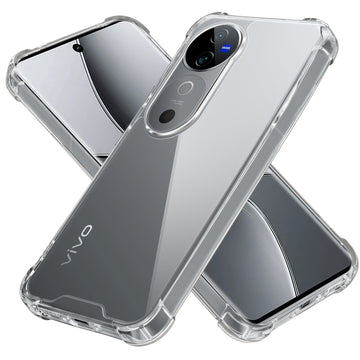 Transparent Shockproof Phone Back Cover Case With Raised Edges For Vivo V40 Pro 5G
