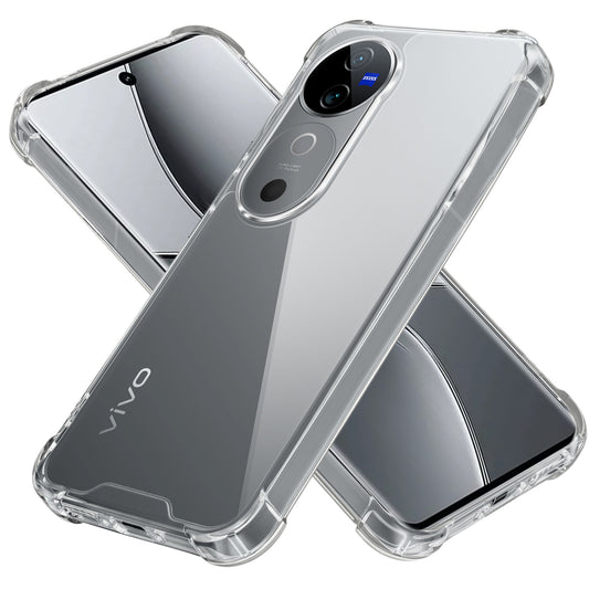 Transparent Shockproof Phone Back Cover Case With Raised Edges For Vivo V40 Pro 5G