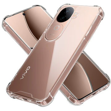 Transparent Shockproof Phone Back Cover Case With Raised Edges For Vivo V40e 5G
