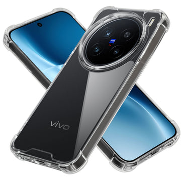 Transparent Shockproof Phone Back Cover Case With Raised Edges For Vivo X200 Pro 5G