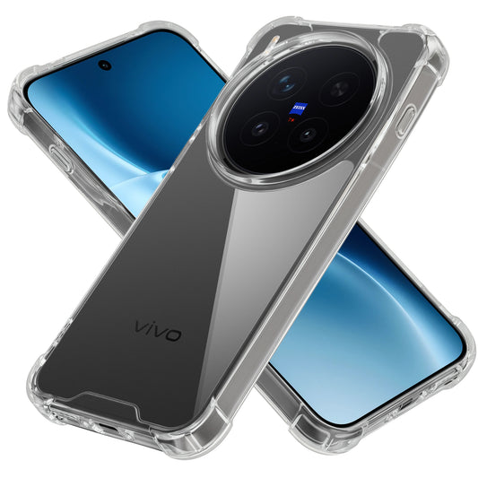 Shockproof Hybrid Transparent Phone Case For Vivo X300 Pro 5G with Hard Back and Soft Bumper for Maximum Protection
