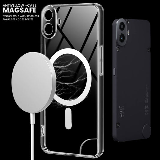Crystal Clear Hard Back Anti-Yellowing with MagSafe Compatibility Phone Case For CMF by Nothing Phone 1
