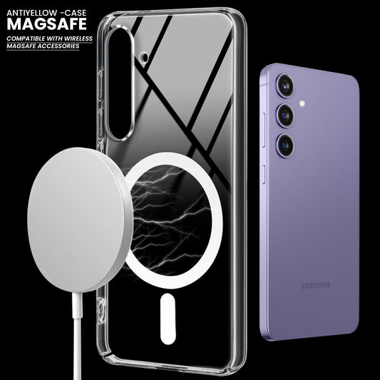 Crystal Clear Hard Back Anti-Yellowing with MagSafe Compatibility Phone Case For Samsung S23 FE 5G