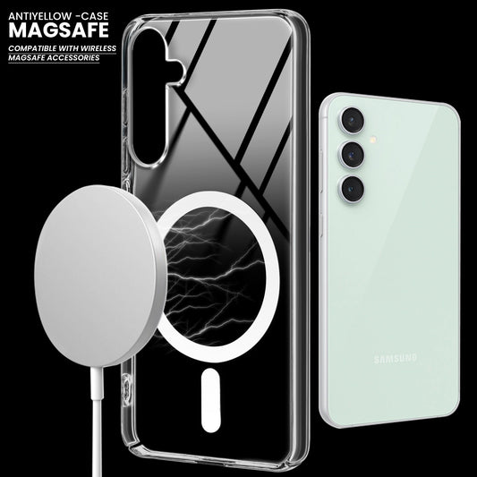 Crystal Clear Hard Back Anti-Yellowing with MagSafe Compatibility Phone Case For Samsung A34 5G
