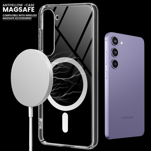 Crystal Clear Hard Back Anti-Yellowing with MagSafe Compatibility Phone Case For Samsung S23 5G