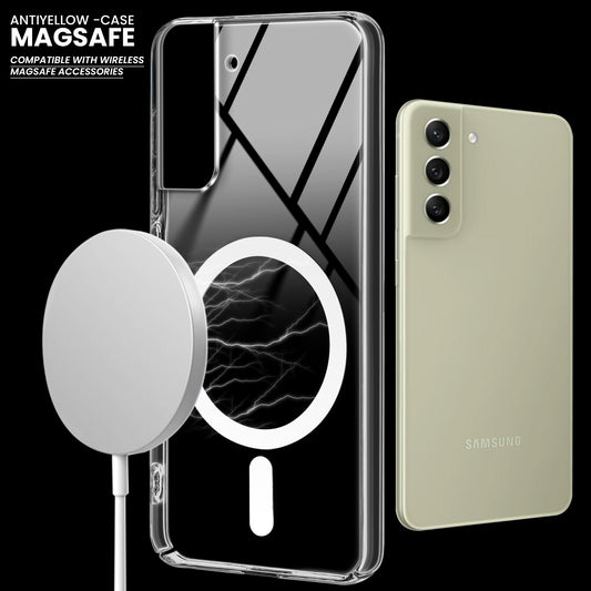 Crystal Clear Hard Back Anti-Yellowing with MagSafe Compatibility Phone Case For Samsung S21 FE 5G