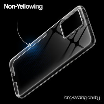 Crystal Clear Anti-Yellow Transparent Back Cover Case With Camera Ring Protection for Motorola Moto Edge 40 Neo 5G