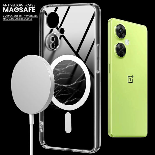 Colored Transparent Anti-Yellowing Magsafe Case For OnePlus Nord CE 3 Lite 5G