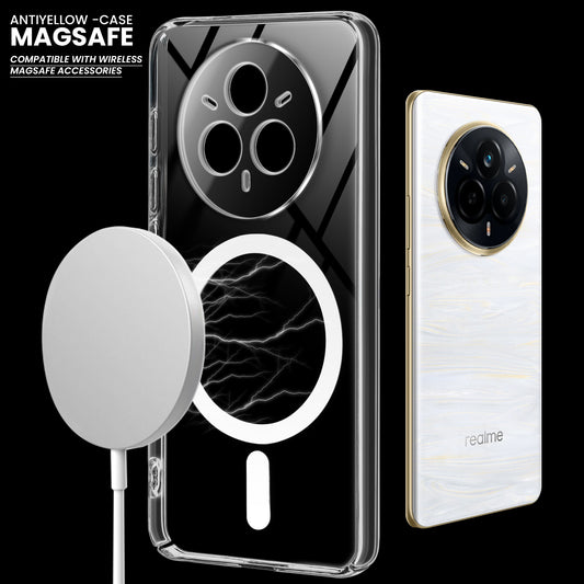 Crystal Clear Hard Back Anti-Yellowing with MagSafe Compatibility & Precise Cuts Phone Case For Realme 14 Pro 5G