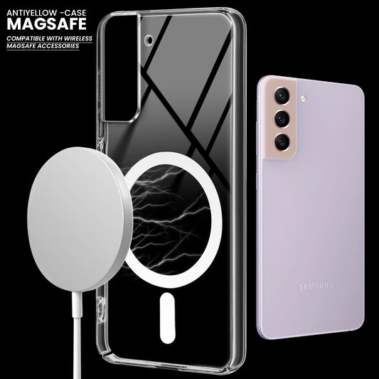 Crystal Clear Hard Back Anti-Yellowing with MagSafe Compatibility Phone Case For Samsung S22 5G